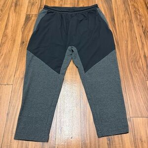 Nike Pants Mens Large Black Gray Yoga Dri-Fit Trousers Loose Fit DH1933